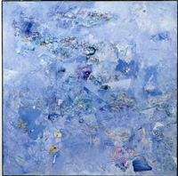 Расих Ахметвалиев-Голубая картина,1996,х.,м.,100х100